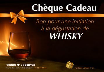 offrir en chèque un bon cadeau dégustation whisky Japonais à paris
