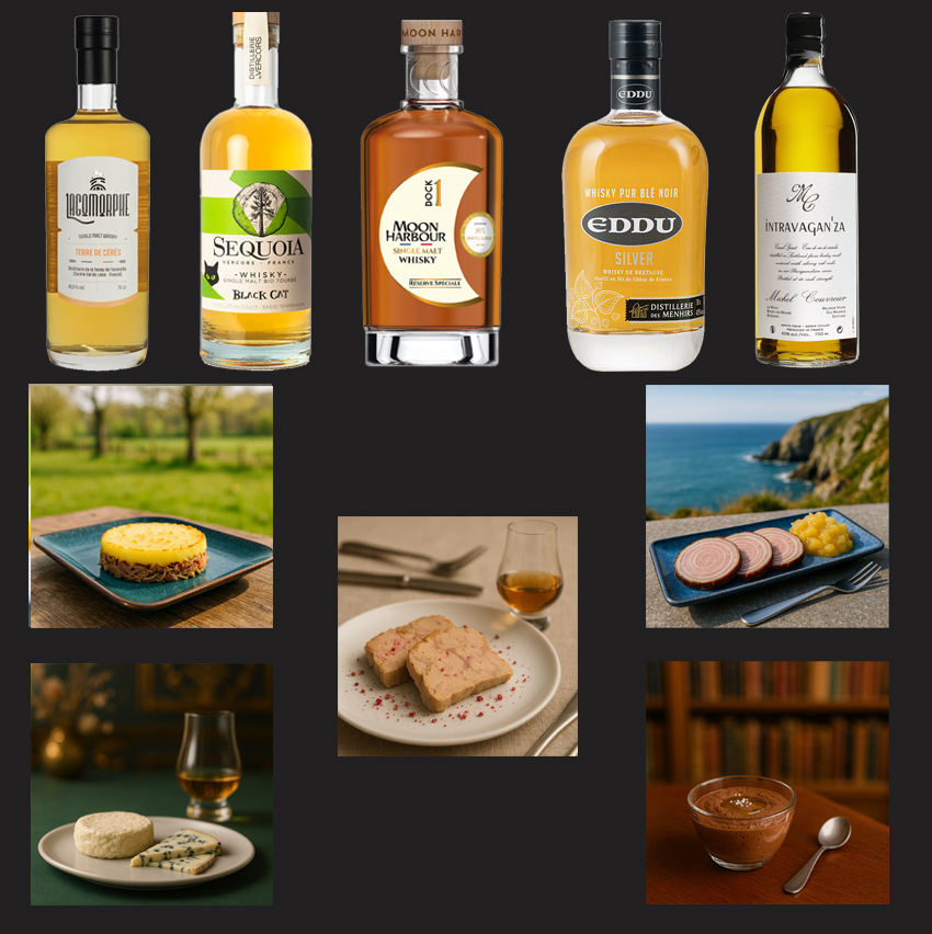 Découverte dégustation des whiskys Français à Paris avec 3 plats