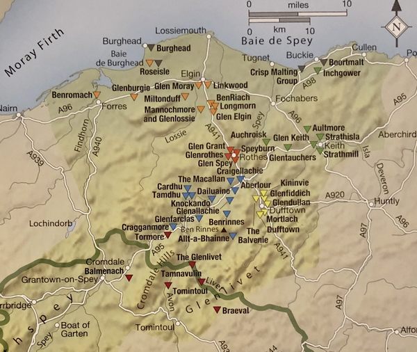 carte écosse origine du whisky TAMDHU du Speyside